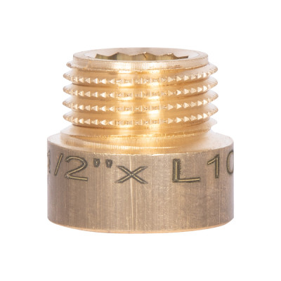 Фитинг резьбовой латунный удлинитель латунный ВН-НАР 1/2"x10 мм Thermo Alliance SD4221510