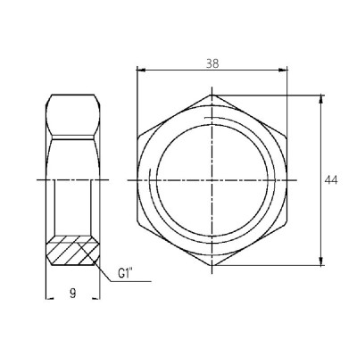 Фитинг резьбовой латунный контргайка ВН 1" Thermo Alliance SF35025 Фитинг резьбовой латунный контргайка ВН 1" Thermo Alliance SF35025