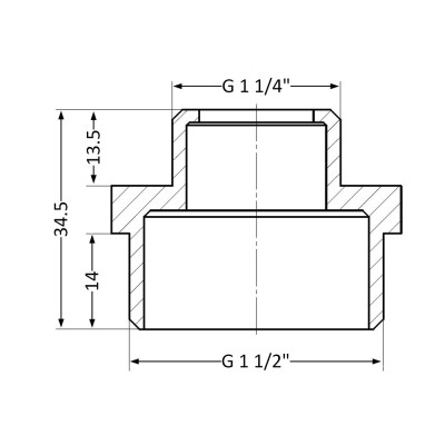 Фитинг резьбовой латунный ниппель НАР 1 1/2"x1 1/4" Thermo Alliance SD4084032 Фитинг резьбовой латунный ниппель НАР 1 1/2"x1 1/4" Thermo Alliance SD4084032