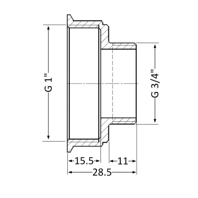 Фитинг резьбовой латунный переходник ВН-НАР 1"x3/4" Thermo Alliance SD4092520 Фитинг резьбовой латунный переходник ВН-НАР 1"x3/4" Thermo Alliance SD4092520