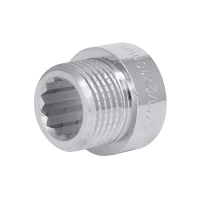 Фитинг резьбовой латунный удлинитель ВН-НАР 1/2"x10 мм Thermo Alliance TAF1301510