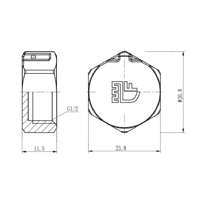 Фітинг різьбовий латунний заглушка ВН 1/2" Thermo Alliance SF35215 Фітинг різьбовий латунний заглушка ВН 1/2" Thermo Alliance SF35215