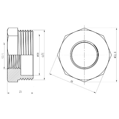 Фітинг різьбовий латунний футорка ВН-НАР 1 1/2"x3/4" Thermo Alliance SF3744020 Фітинг різьбовий латунний футорка ВН-НАР 1 1/2"x3/4" Thermo Alliance SF3744020