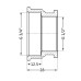 Фитинг резьбовой латунный муфта ВН 1/2"x3/4" Thermo Alliance SD4051520