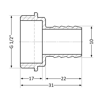 Фитинг резьбовой латунный штуцер НАР 1/2"x10 мм Thermo Alliance SD4271510 Фитинг резьбовой латунный штуцер НАР 1/2"x10 мм Thermo Alliance SD4271510
