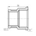 Фитинг резьбовой латунный муфта редукционная ВН 3/4"x1" Thermo Alliance SF3572520