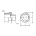 Фітинг різьбовий латунний ніпель редукційний НАР 1/2"x1/4" Thermo Alliance SF359156