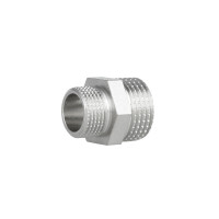 Фитинг резьбовой латунный ниппель редукционный НАР 1/2"x1/4" Thermo Alliance SF359156