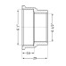 Фитинг резьбовой латунный муфта ВН 1/2"x1" Thermo Alliance SD4051525