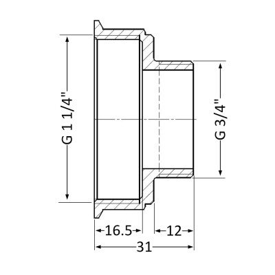 Фитинг резьбовой латунный переходник ВН-НАР 1 1/4"x3/4" Thermo Alliance SD4093220 Фитинг резьбовой латунный переходник ВН-НАР 1 1/4"x3/4" Thermo Alliance SD4093220