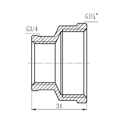 Фитинг резьбовой латунный муфта редукционная ВН 1 1/4"x3/4" Thermo Alliance SF3573220 Фитинг резьбовой латунный муфта редукционная ВН 1 1/4"x3/4" Thermo Alliance SF3573220