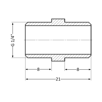 Фитинг резьбовой латунный ниппель НАР 1/4" Thermo Alliance SD40766 Фитинг резьбовой латунный ниппель НАР 1/4" Thermo Alliance SD40766