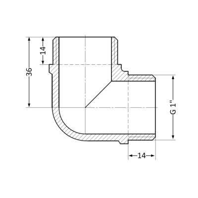 Фитинг резьбовой латунный угольник НАР 1" Thermo Alliance SD41925 Фитинг резьбовой латунный угольник НАР 1" Thermo Alliance SD41925