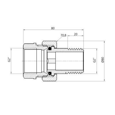 Фітинг різьбовий латунний згін "американка" ВН-НАР 2" Thermo Alliance SF190W50 Фітинг різьбовий латунний згін "американка" ВН-НАР 2" Thermo Alliance SF190W50