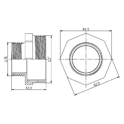 Фітинг різьбовий латунний ніпель редукційний НАР 2"x1 1/4" Thermo Alliance SF3595032 Фітинг різьбовий латунний ніпель редукційний НАР 2"x1 1/4" Thermo Alliance SF3595032