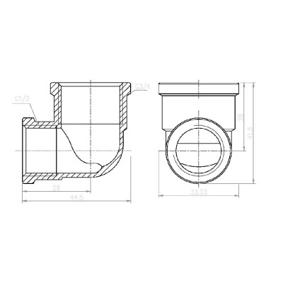 Фитинг резьбовой латунный угольник редукционный ВН 1/2"x3/4" Thermo Alliance SF3692015 Фитинг резьбовой латунный угольник редукционный ВН 1/2"x3/4" Thermo Alliance SF3692015