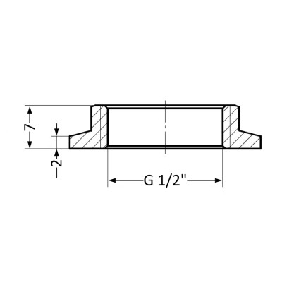 Фитинг резьбовой латунный контргайка-шайба 1/2" Thermo Alliance SD40615