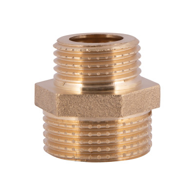 Фитинг резьбовой латунный ниппель НАР 1/2"x3/4" Thermo Alliance SD4081520