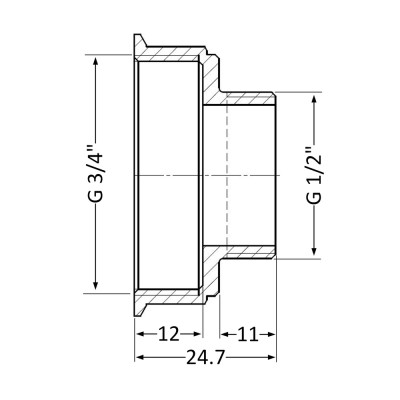 Фитинг резьбовой латунный переходник ВН-НАР 3/4"x1/2" Thermo Alliance SD4091520 Фитинг резьбовой латунный переходник ВН-НАР 3/4"x1/2" Thermo Alliance SD4091520