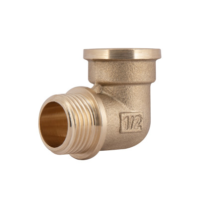 Фітинг різьбовий латунний косинець ВН-НАР 1/2" Thermo Alliance SD42015