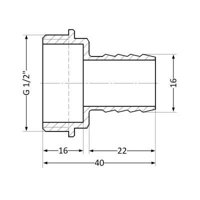 Фітинг різьбовий латунний штуцер НАР 1/2"x16 мм Thermo Alliance SD4271516 Фітинг різьбовий латунний штуцер НАР 1/2"x16 мм Thermo Alliance SD4271516