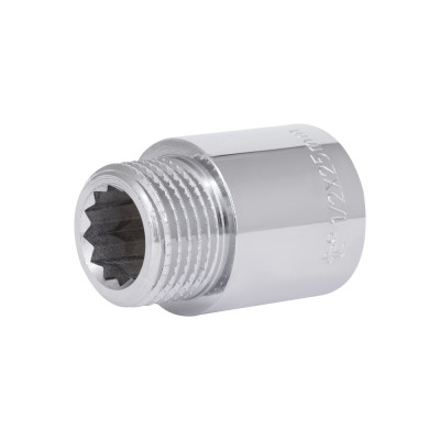 Фитинг резьбовой латунный удлинитель ВН-НАР 1/2"x25 мм Thermo Alliance TAF1301525