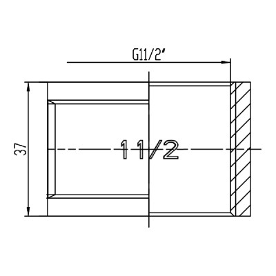 Фітинг різьбовий латунний муфта ВН 1 1/2" Thermo Alliance SF35640 Фітинг різьбовий латунний муфта ВН 1 1/2" Thermo Alliance SF35640