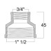 Фитинг резьбовой латунный муфта редукционная ВН 1 1/2"x3/4" Thermo Alliance SF3574020 Фитинг резьбовой латунный муфта редукционная ВН 1 1/2"x3/4" Thermo Alliance SF3574020