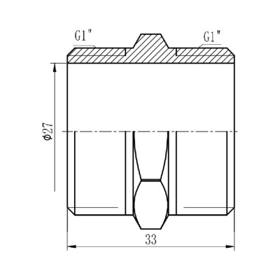 Фитинг резьбовой латунный ниппель НАР 1" Thermo Alliance SF35825
