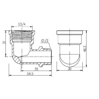 Фитинг резьбовой латунный угольник редукционный ВН-НАР 3/4"x1/2" Thermo Alliance SF3702015 Фитинг резьбовой латунный угольник редукционный ВН-НАР 3/4"x1/2" Thermo Alliance SF3702015