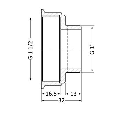 Фітинг різьбовий латунний перехідник ВН-НАР 1 1/2"x1" Thermo Alliance SD4094025 Фітинг різьбовий латунний перехідник ВН-НАР 1 1/2"x1" Thermo Alliance SD4094025