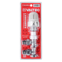 Комплект терморегулюючого обладнання Valtec для радіатора кутовий ВН-НАР 1/2"x3/4" євроконус VT.045.NER.04