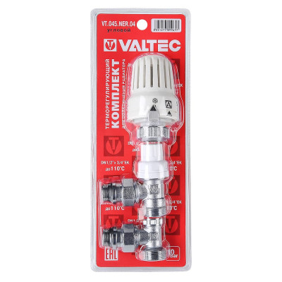 Комплект терморегулирующего оборудования Valtec для радиатора угловой ВН-НАР 1/2"x3/4" євроконус VT.045.NER.04 Комплект терморегулирующего оборудования Valtec для радиатора угловой ВН-НАР 1/2"x3/4" євроконус VT.045.NER.04