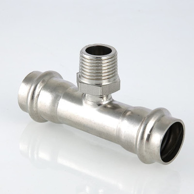 Прес-фітинг Valtec з нержавіючої сталі-трійник НАР 22х1/2" VTi.933.I.220422 Прес-фітинг Valtec з нержавіючої сталі-трійник НАР 22х1/2" VTi.933.I.220422