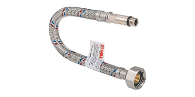 Гнучка підводка Valtec для змішувачів 80см ВН-НАР 1/2", М10х35 гайка-штуцер VTf.004.IS.0435080 Гнучка підводка Valtec для змішувачів 80см ВН-НАР 1/2", М10х35 гайка-штуцер VTf.004.IS.0435080