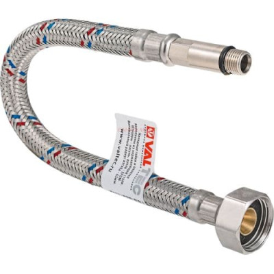 Гнучка підводка Valtec для змішувачів 80см ВН-НАР 1/2", М10х35 гайка-штуцер VTf.004.IS.0435080 Гнучка підводка Valtec для змішувачів 80см ВН-НАР 1/2", М10х35 гайка-штуцер VTf.004.IS.0435080