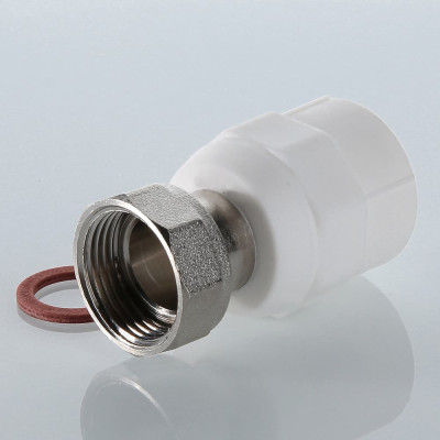 Фитинг полипропиленовый Valtec с накидной гайкой ВН 20х1/2" VTp.708.0.02004 Фитинг полипропиленовый Valtec с накидной гайкой ВН 20х1/2" VTp.708.0.02004