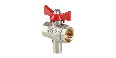 Кран кульовий Valtec для підключення датчика температури 1/2" VT.247.N.04