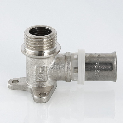 Пресс-фитинг Valtec угловой с креплением водорозетка НАР 16х1/2" VTm.255.N.001604 Пресс-фитинг Valtec угловой с креплением водорозетка НАР 16х1/2" VTm.255.N.001604