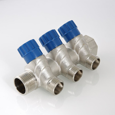 Колектор Valtec з регулюючими вентилями НАР 2 вих х1"х1/2" VTc.560.N.0602 Колектор Valtec з регулюючими вентилями НАР 2 вих х1"х1/2" VTc.560.N.0602