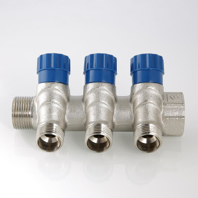Колектор Valtec з регулюючими вентилями НАР 2 вих х1"х1/2" VTc.560.N.0602 Колектор Valtec з регулюючими вентилями НАР 2 вих х1"х1/2" VTc.560.N.0602