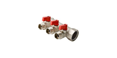 Коллектор Valtec с отсекающими кранами НАР 2 вых х1"х1/2" VTc.580.N.0602 Коллектор Valtec с отсекающими кранами НАР 2 вых х1"х1/2" VTc.580.N.0602