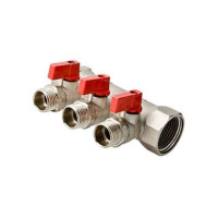 Колектор Valtec з відсікаючими кранами НАР 2 вих х3/4"х1/2" VTc.580.N.0502 Колектор Valtec з відсікаючими кранами НАР 2 вих х3/4"х1/2" VTc.580.N.0502